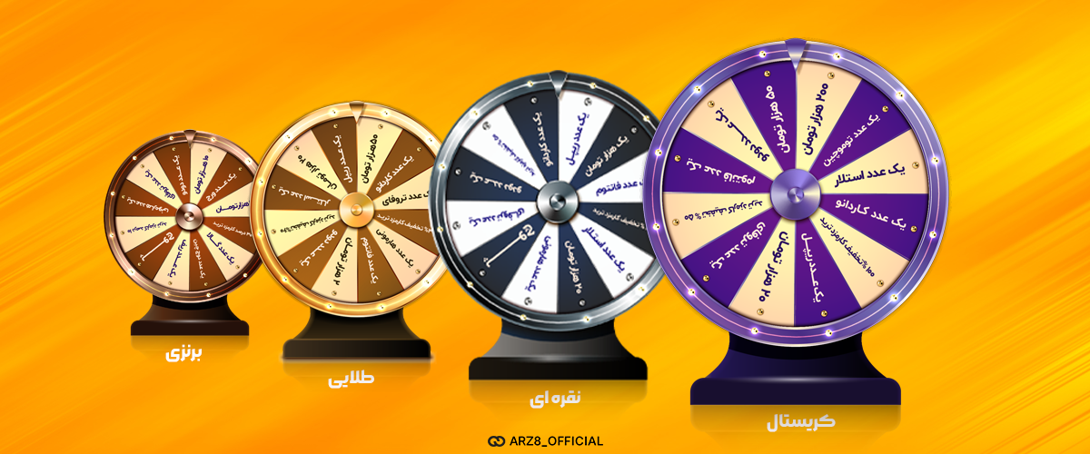 بنر گردونه شانس صرافی ارز هشت