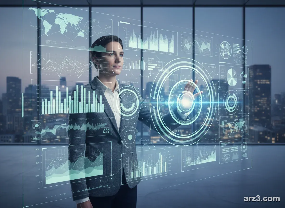 تصویری از یک ذره&zwnj;بین که بر روی کلمات 